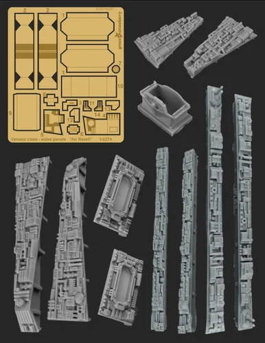 Green Strawberry 1/2274 Scale Venator Class - Side Planes