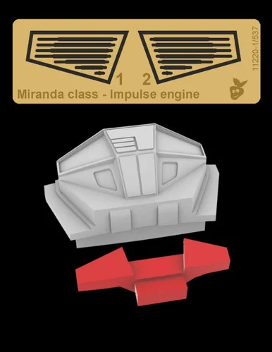 Green Strawberry 1/537 Scale Miranda Class - Impulse Engine