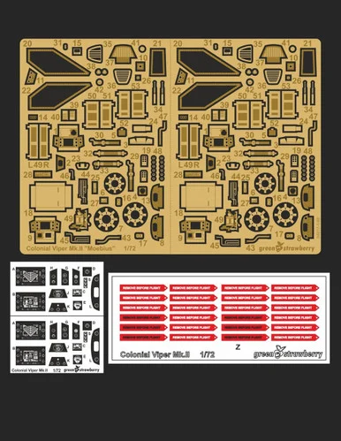 1/72 Green Strawberry Colonial Viper Mk.II - 2x Moebius Upgrade Set