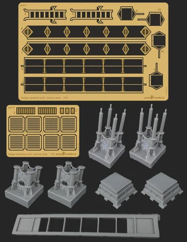 1/72 Green Strawberry Hangar eqipment vol.II - Service ramp Upgrade Set