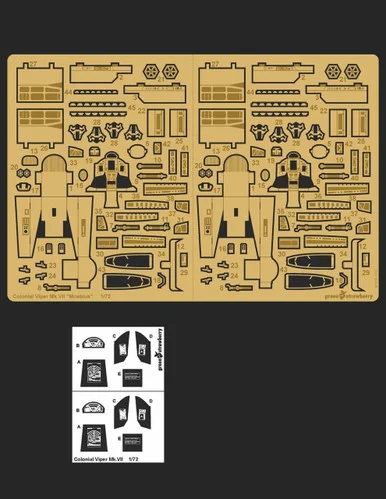 1/72 Green Strawberry Colonial Viper Mk.VII for Moebius model Upgrade Set
