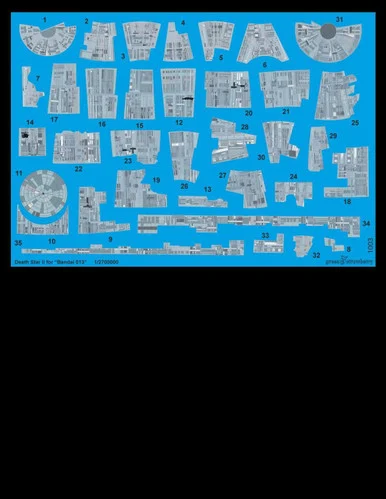 Green Strawberry Death Star II for Bandai 013 Decals