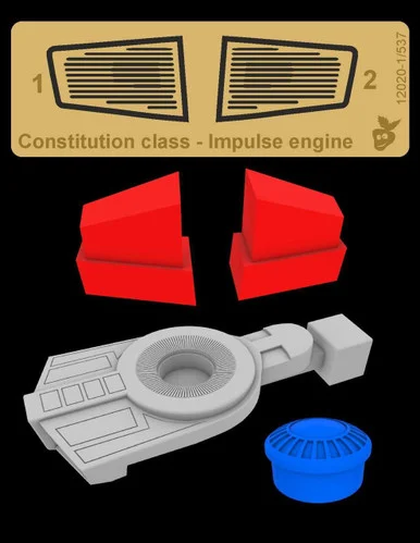 1/537 Green Strawberry Constitution class (refit) - Impulse engine Upgrade Set