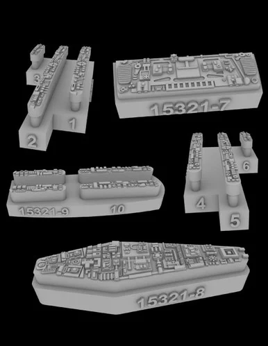 1/1000 Green Strawberry Intrepid class - Sensors array Upgrade Set