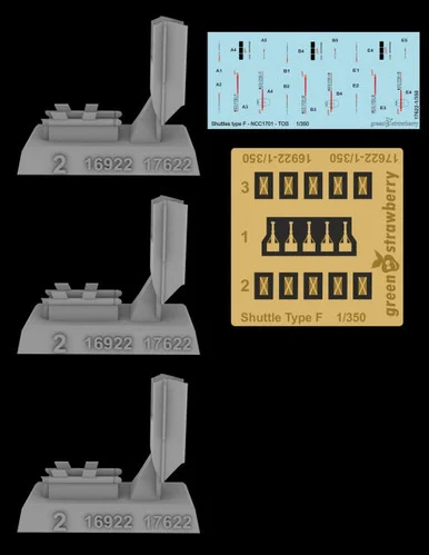 1/350 Green Strawberry Shuttle type F - NCC-1701 - TOS Upgrade Set