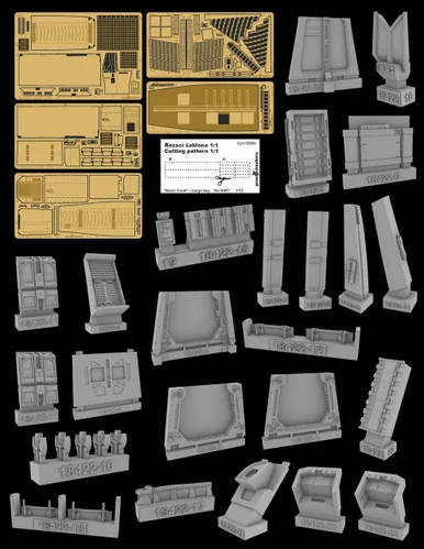 1/72 Green Strawberry Star Wars Razor Crest - Cargo Bay Photo Etch (AMT)