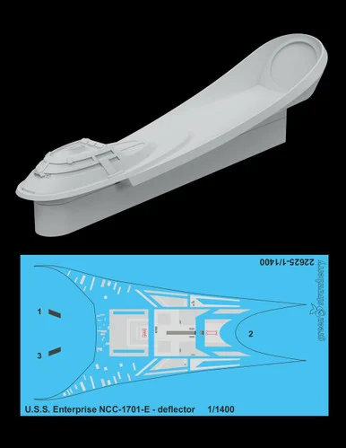 1/1400 Green Strawberry U.S.S. ENTERPRISE NCC-1701-E - deflector