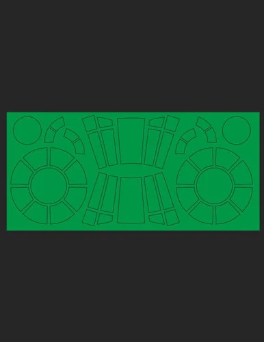 Green Strawberry Millenium Falcon Paint Mask