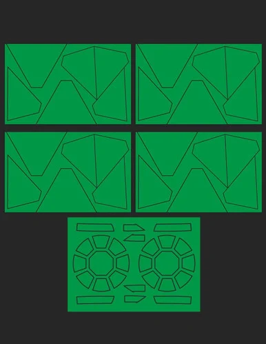 Green Strawberry Tie Fighter First order Paint Mask