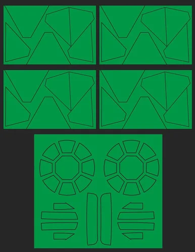 Green Strawberry Tie Fighter First order SF Paint Mask