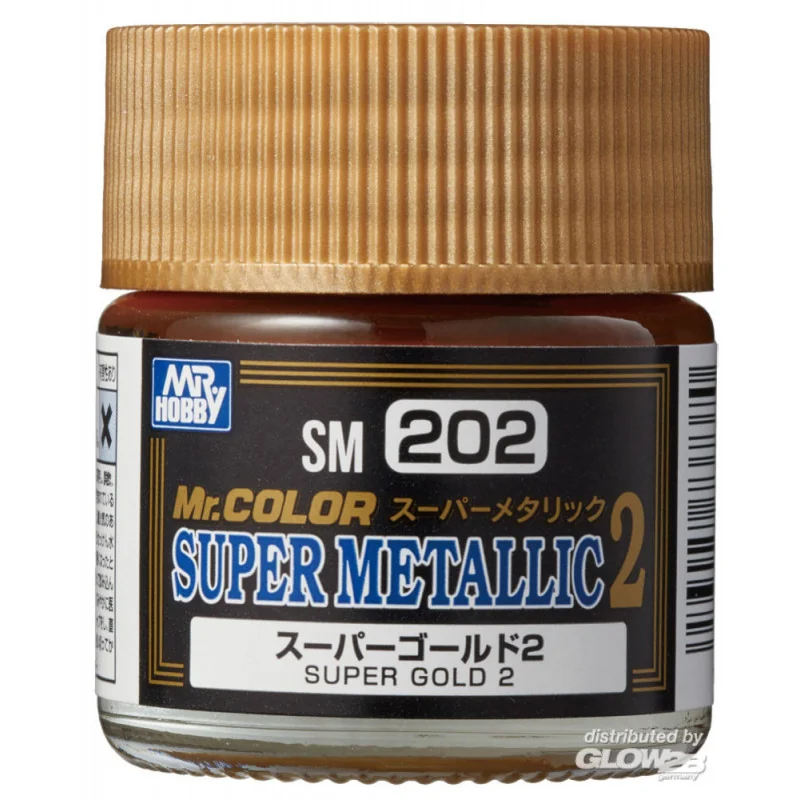 Mr Hobby -Gunze Mr. Color Super Metallic Colors II (10 ml) Super Gold II Paint
