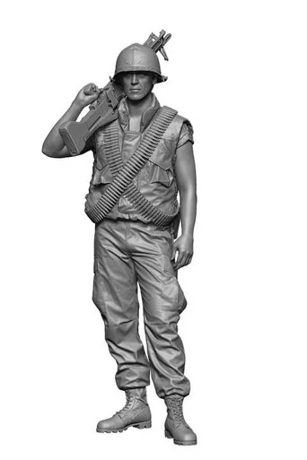 1/16 H3 Models Vietnam war US M60 Gunner 3D Printed Figure