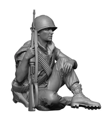 1/16 H3 Models Vietnam war US rifleman sitting position 3D Printed Figure