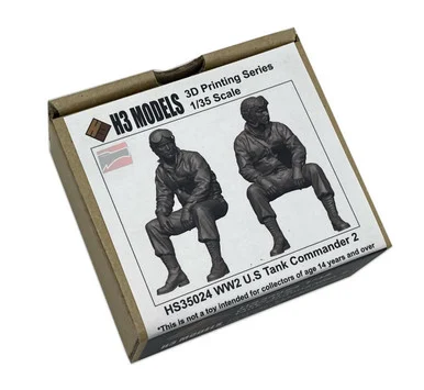 1/35 H3 Models WWII US Tank Commander 2 Resin Model Kit