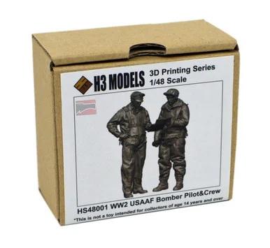 1/48 H3 Models USAAF Bomber Pilot & Crew Resin Model Kit