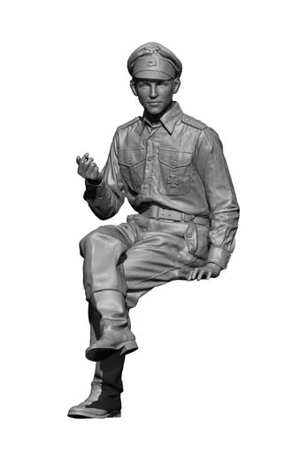 1/48 H3 Models WWII German Tank Commander 3D Printed Figure