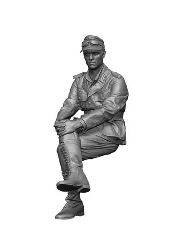 1/48 H3 Models WWII German DAK Commander 1 3D Printed Figure