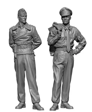 1/48 H3 Models WWII German Panzer Crew Set 3D Printed Figure
