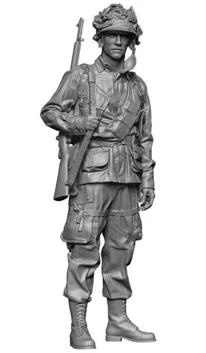 1/48 H3 Models WWII US Para RiflemanCarentan 3D Printed Figure
