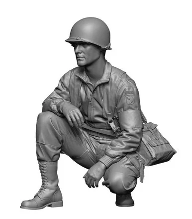 1/48 H3 Models WWII US Para Medic 3D Printed Figure