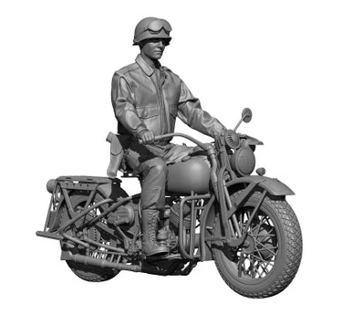 1/48 H3 Models WWII US para American rider Inclde Bike