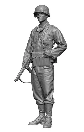 1/48 H3 Models WWII US GI Sergeant 3D Printed Figure