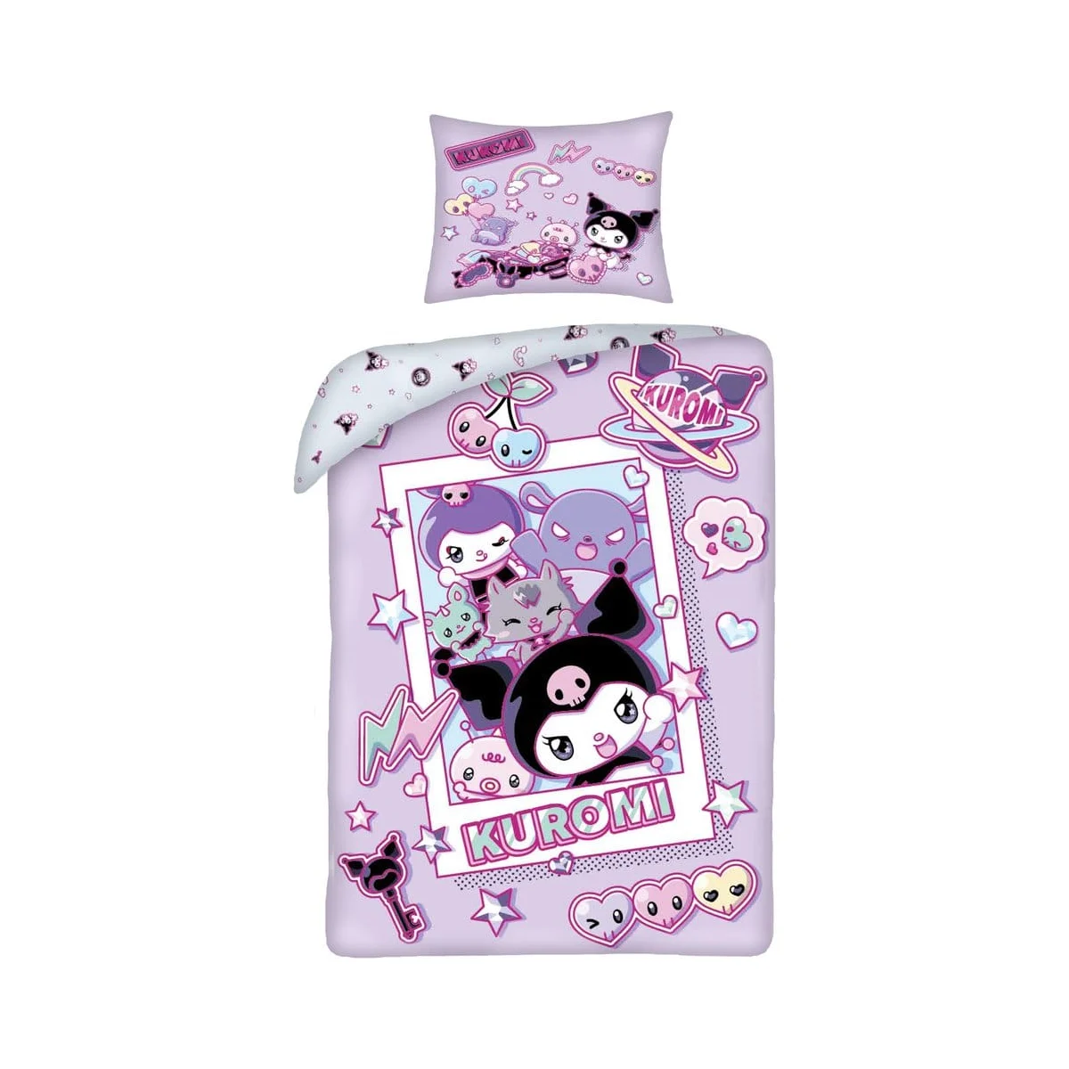 Sanrio Kuromi Ver. 2 bedding set, 140 x 200 cm / 70 x 90 cm - Halantex