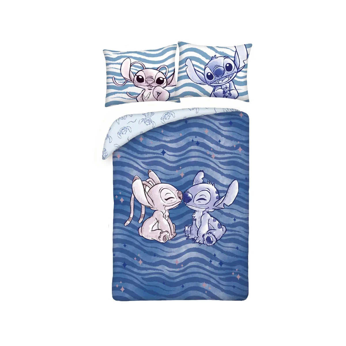 Lilo and Stitch bedding set Stitch & Angel Waves 140 x 200 cm / 70 x 90 cm - Halantex