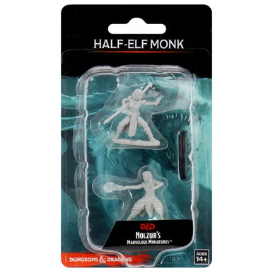 Wizkids 73839 Dungeons & Dragons Nolzur`s Marvelous Unpainted Miniatures: Female Half-Elf Monk