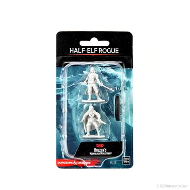 Wizkids 90228 Dungeons & Dragons Nolzur`s Marvelous Unpainted Miniatures: Half-Elf Rogue Female