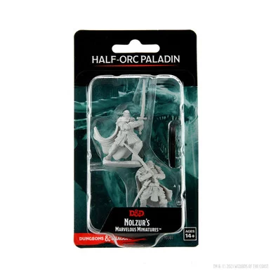Wizkids 90307 Dungeons & Dragons Nolzur`s Marvelous Unpainted Miniatures: Half-Orc Paladin Male