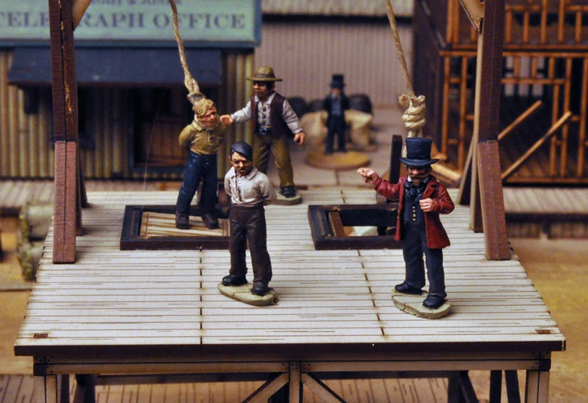 Dead Man’s Hand Gallows Figure Set 28 mm Scale Metal Figures - Great Escape Games