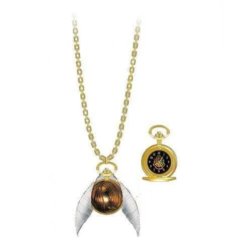 Harry Potter Golden Snitch Pocket Watch Necklace - Accutime