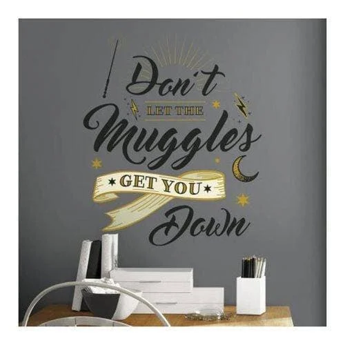 Harry Potter Muggles Quote Peel and Stick Giant Wall Decals - Roommates