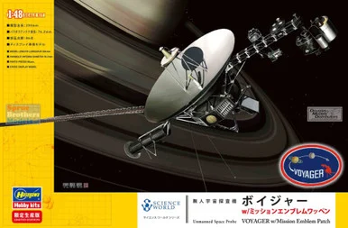HAS52435 1:48 Hasegawa Unmanned Space Probe Voyager with Mission Emblem Patch