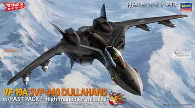 HAS65870 1:72 Hasegawa VF-19A SVF-440 Dullahans with FAST Pack & High Maneuver Missiles 'Macross Plus'