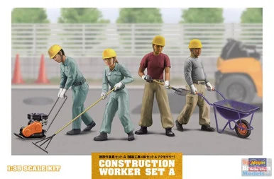 HAS66003 1:35 Hasegawa Construction Worker Set A