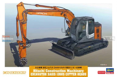 HAS66111 1:35 Hasegawa Hitachi Excavator Zaxis 135US Cutter Heads