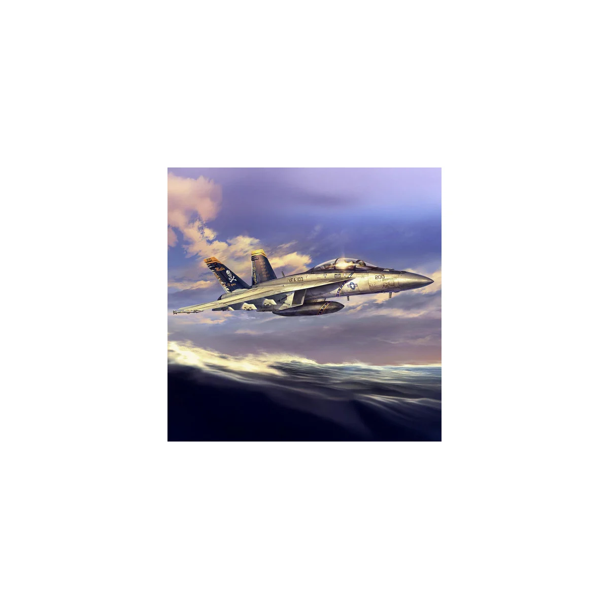 Plastic model of the F/A-18F Super Hornet aircraft "VFA-103 Jolly Rogers 75th Anniversary" 1:48