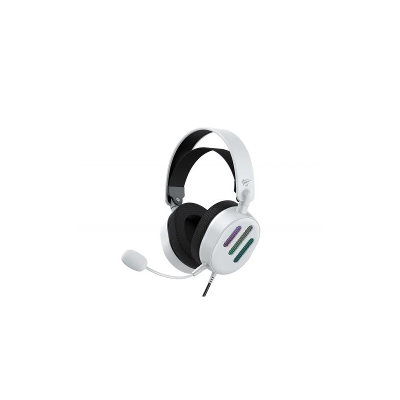 HAVIT - RGB Gaming Headset - Wired with Microphone - White - compatible PC, PS4, PS5, Switch, Series X/S...