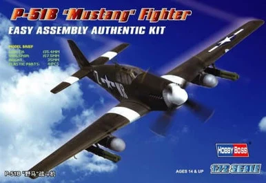 1/72 Hobby Boss P-51B Mustang Easy Assembly Plastic Model Kit