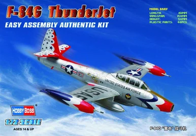 1/72 Hobby Boss F-84G Thunderjet Easy Assembly Kit - HY80247