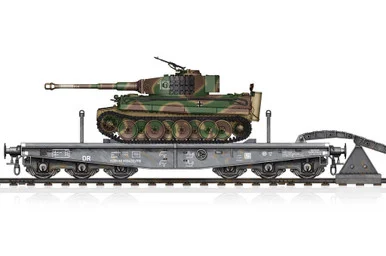 1/72 Hobby Boss Schwere Plattformwagen Type Ssyms 80 & PzKpfw. VI Ausf.E Sd.Kfz.181 Tiger I (Mid-Production)