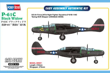 1/72 Hobby Boss US P-61C Black Widow