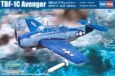 1/72 Hobby Boss TBF-1C Avenger Plastic Model Kit
