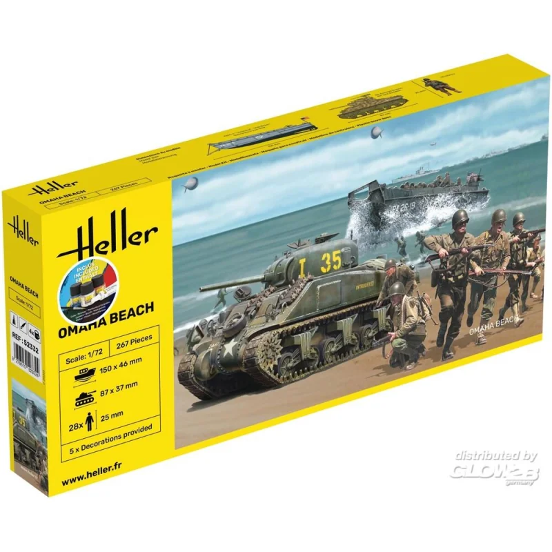 STARTER KIT Omaha Beach Model kit - Heller