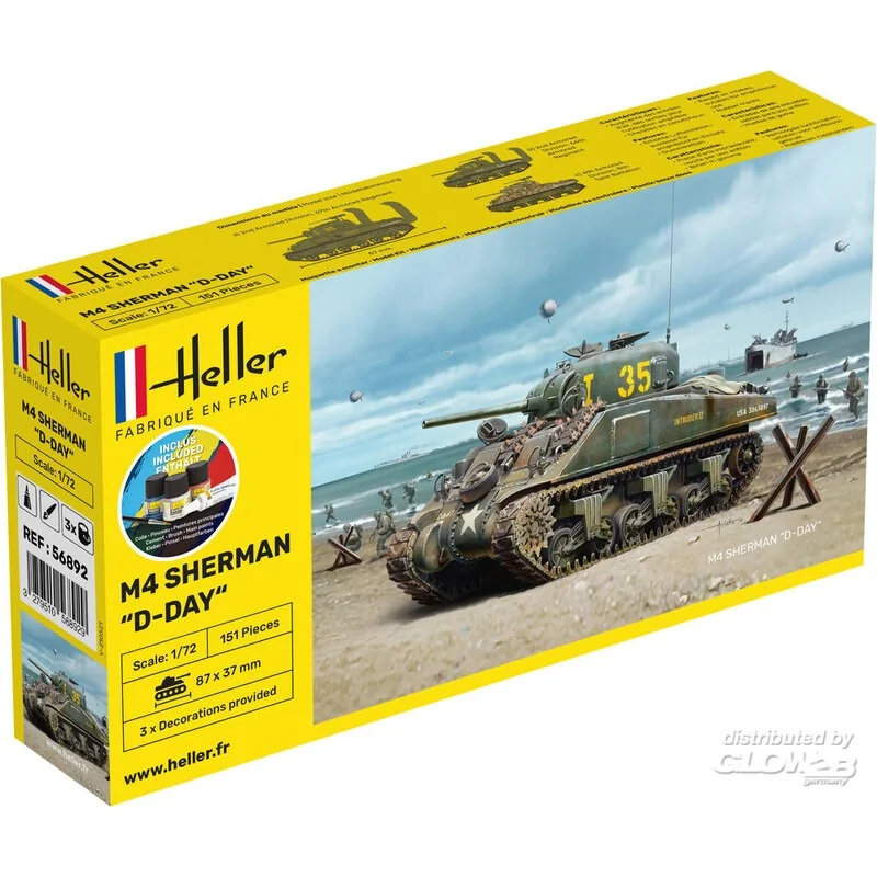 Starter kit m4 sherman d-day Model kit