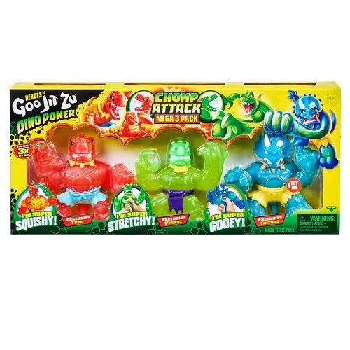 Heroes of Goo Jit Zu Dino Power Chomp Attack Mega 3 Pack Action Figure - Moose Toys