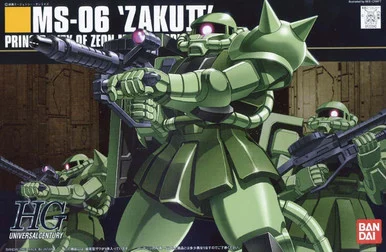 Bandai 5057392 #040 MS-06 Zaku II Principality of Zeon Mass Productive Mobile Suit HGUC 1/144 Scale Model Kit