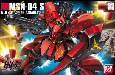 Bandai 5058889 #088 MSN-04 Sazabi Neo Zeon Char Aznables Customize Mobile Suit for Newtype HGUC 1/144 Scale Model Kit